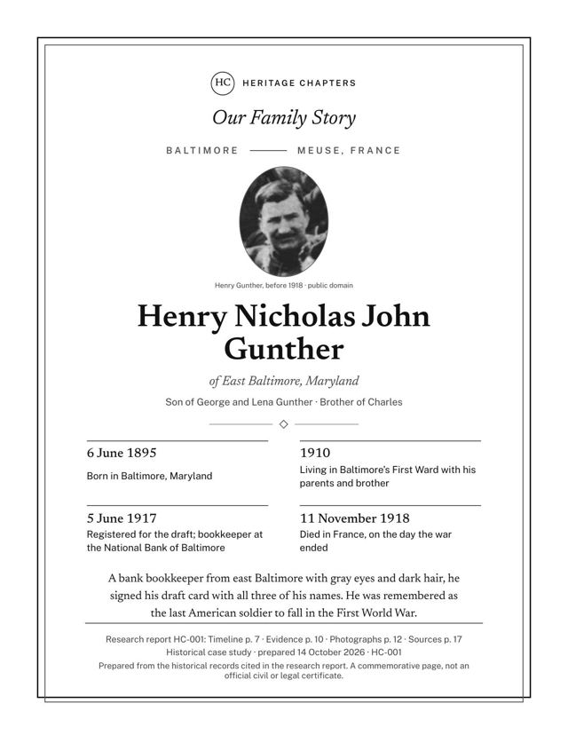 Keepsake page in black and white